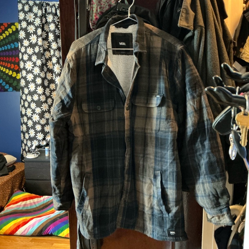 Vans Nwot Howard Sherpa Lined Flannel Jacket
